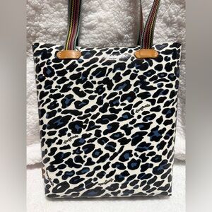 Consuela Lola Leopard Everyday Tote with Blue and Black Accents